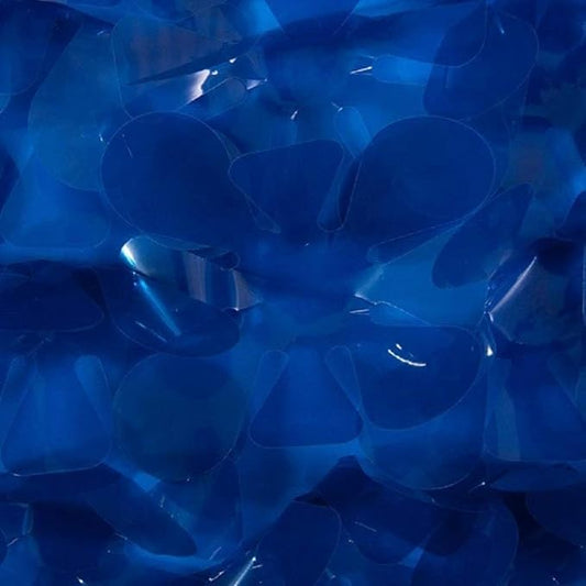 Anderson's Dark Blue Vinyl Floral Sheeting,15 Ft. Parade Float Decoration for Trailers, Parties, Weddings, Proms, Photo Backdrops & Events – Durable Fringe Garland for Indoor/Outdoor Use