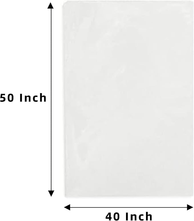 Yotelab Extra Large Cellophane Bags, 40x50 Inch Clear Cellophane Wrap for Gift Baskets, 5Pcs Jumbo Huge Clear Basket Bags