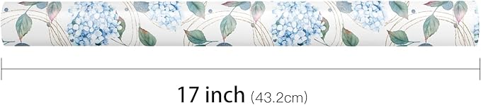 LeZakaa Blue Hydrangea Wrapping Paper Roll, Hydrangea Flowers Party Gift Wrap for Wedding, Bridal Shower, Baby Shower, Anniversary, Mother's Day, Birthday, DIY Bouquet, Mini Roll, 17 inches x 16.4Feet