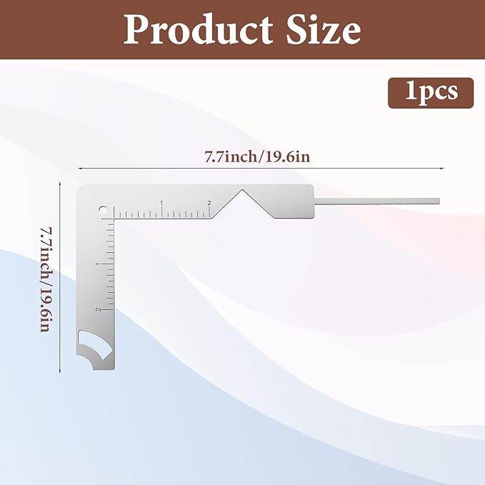 Book Cover Guide, 5 in 1 Bookbinding Tools, Stainless Steel Metal Bookbinding Cover Tool, Scrapbook Album Making Tool Ruler for Making Book Album Covers Out of Chipboard Simple