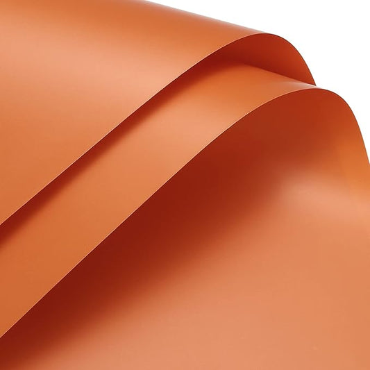 MECCANIXITY 10 Pcs Flower Wrapping Paper 22.8x22.8 Inch Waterproof Florists Wrapping Paper for Florist Bouquet Supplies, DIY Crafts, Gift/Gift Box Packaging Orange