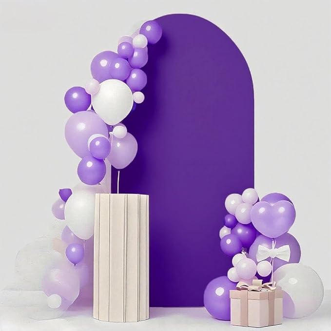 7.2FT Purple Wedding Arch Cover, JFDYDM 7.2FT Arch Backdrop Cover, Arch Backdrop Covers, Purple Chiara Covers for Birthday Party Celebration Decor