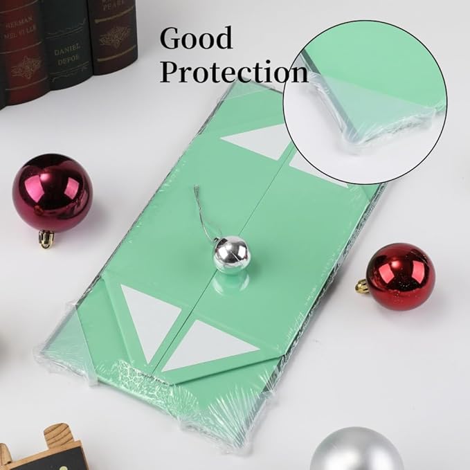 1 Pcs 6x6x3 Inch Green Magnetic Gift Box Small Magnetic Box with Crinkle Paper Green Small Gift Box with Shredded Paper Luxury Gift Boxes with Lids for Presents