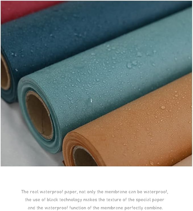 FWSA WRAPS Korean Gray Flower Wrapping Paper Bouquet Thickened Fresh Flowers Packing Material Waterproof Florist Supplies (Color 4 (Elegant Grey))