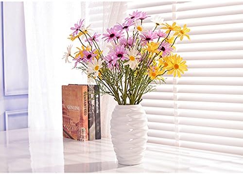 10pcs Artificial Daisy Flowers Flower Arrangements for Home Hotel Office Wedding Party Garden Craft Art Decor Each Approx 21" High No Vase White