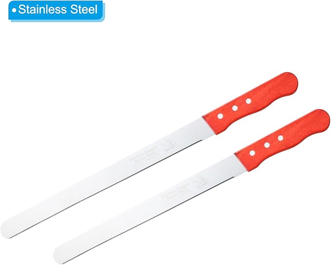 PATIKIL Floral Foam Knife, 2 Pcs 42.5 x 3.1CM, 48 x 3.1CM Florist Professional Cutting Knife for Flower Foam Block Cake, Wooden Handle