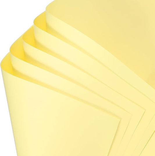 uxcell 60 Sheets Flower Wrapping Paper, 21.5" x 21.5" Waterproof Floral Bouquet Wrapping Papers Florist Supplies for Wedding Party Gift Packaging DIY Crafts, Light Yellow