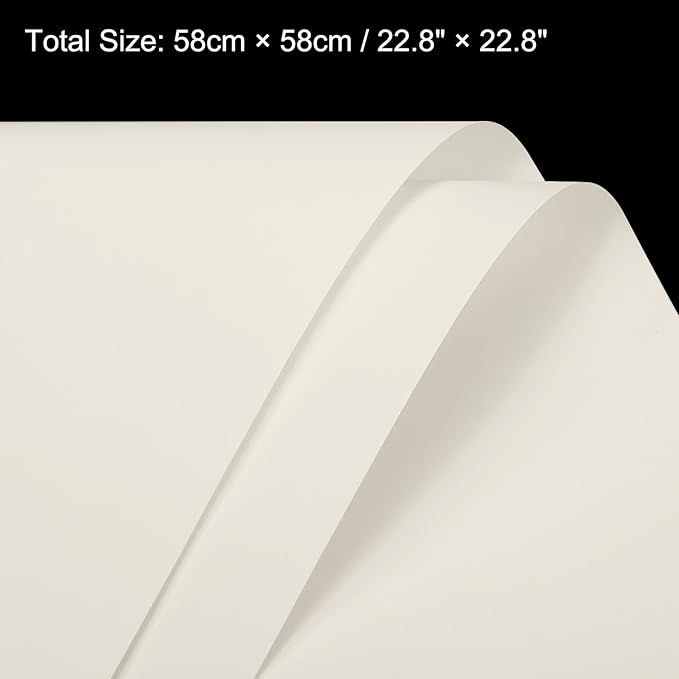 MECCANIXITY Pearlescent Film Flower Wrapping Paper 22.8x22.8 Inch Waterproof for DIY Crafts, Gift/Gift Box Packaging Light Beige Pack of 10