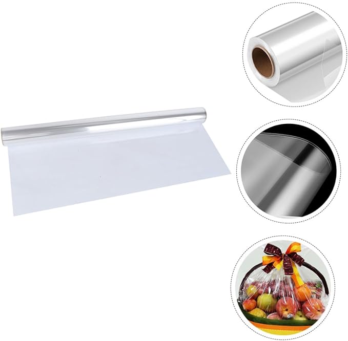 NOLITOY Cellophane Wrap Transparent Floral Packing Film DIY Bouquet Material for Flower Wrapping and Decoration