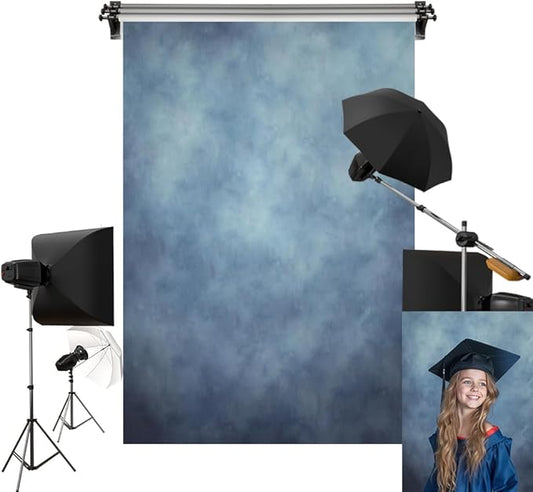 Kate 10x10ft/3x3m Blue Backdrops Photographers Retro Cyan Background Photography Props Studio Printed Backdrop