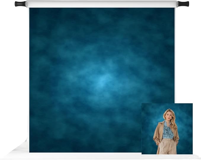 Kate 10x10ft Blue Abstract Photography Backdrop Old Master Blue Portrait Background Studio Props