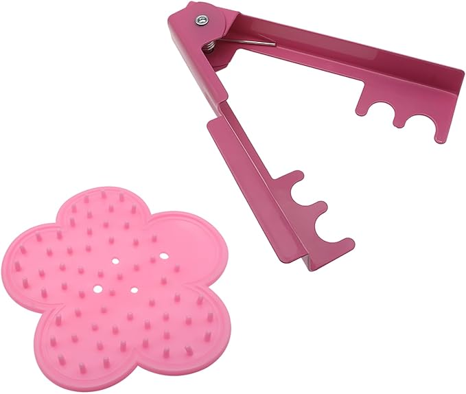 1 set Rose Leaf Thorn Stripper Removal Flower Floral of Thorn Tools Bouquet Holder Pruners Flower Shop Strip Off Floral Tools(Pink)