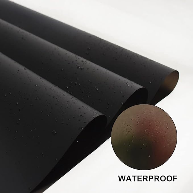 BEISHIDA 40 PCS Black Floral Wrapping Paper-Matte Waterproof Flower Wrapping Paper Bouquet for Florist Supplies, DIY Crafts, Gift Packaging, Wedding, Birthday Gift