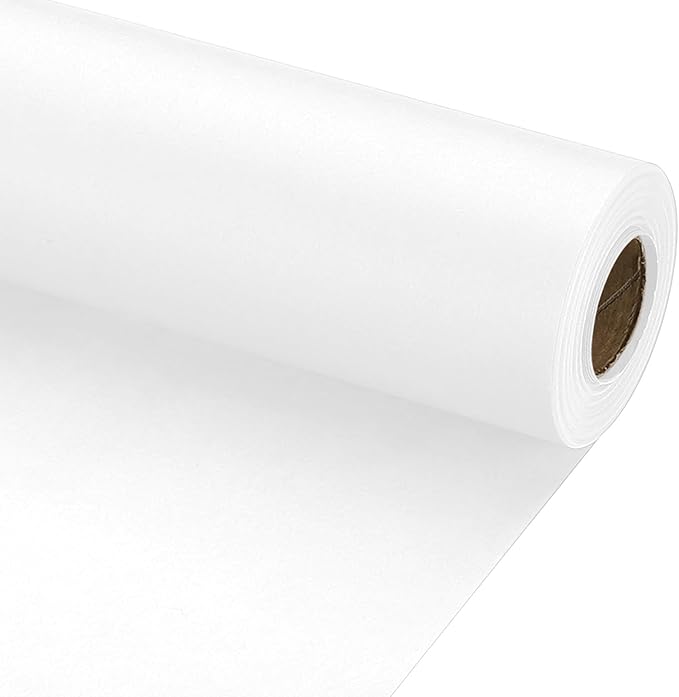 PATIKIL Wrapping Paper, 20" x 600"(49') 70 GSM Craft Paper Roll Kraft Packing Paper for Poster Bulletin Board, Gift Wrapping, White