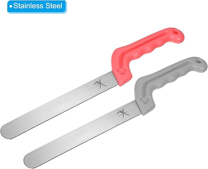 PATIKIL Floral Foam Knife, 1 Set/2Pcs Florist Professional Cutting Knife for Flower Foam Block Cake, Grey/Red
