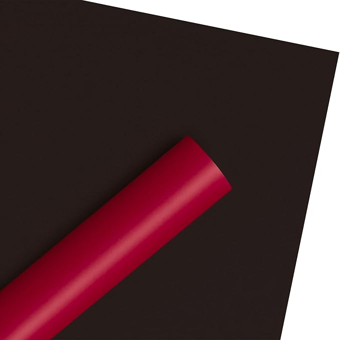 WRAPAHOLIC 20 Sheets Flower Wrapping Paper - 22.4 x 22.4 inch Black Red Color Water-Resistant Floral Bouquet Wrapping Paper, Florist Supplies Packaging for Christmas Wedding Birthday Gift DIY