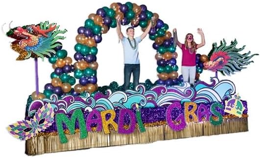 Anderson's Purple Metallic Floral Sheeting, 15 Ft. Parade Float Decoration for Trailers, Parties, Weddings, Proms, Photo Backdrops & Events – Shiny Fringe Garland for Indoor/Outdoor Use