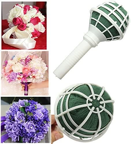 ORANGEHOME 6-Pack Bouquet Holder, DIY Wedding Foam Bouquet Handle Bridal Floral Fresh Artificial Flower Holder Decoration
