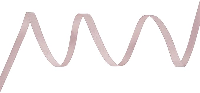 MEEDEE Dusty Rose Ribbon 1/4 Inch Dusty Rose Satin Ribbon Double Face Satin Gift Ribbons Crafts Ribbons for Gift Wrapping, Card Making, 100 Yards