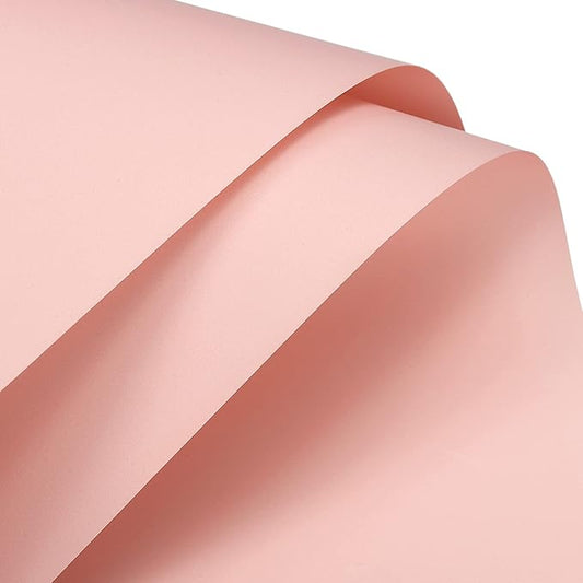 MECCANIXITY 20 Pcs Flower Wrapping Paper 22.8x22.8 Inch Waterproof Florists Wrapping Paper for Florist Bouquet Supplies, DIY Crafts, Gift/Gift Box Packaging Light Pink