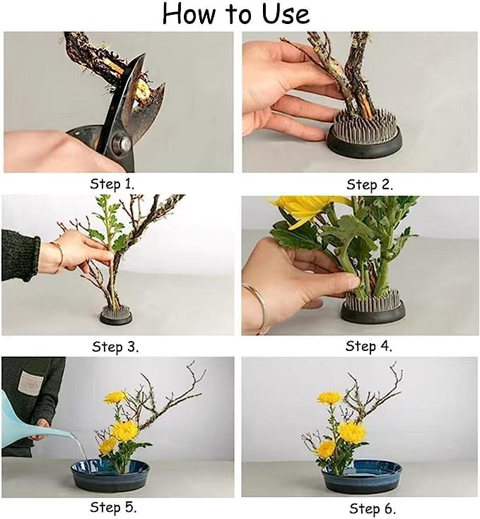 Brass Pin Floral Frog Ikebana Kenzan Flower Arranger Holder with Lead Base Rubber (1.97inch/50mm)
