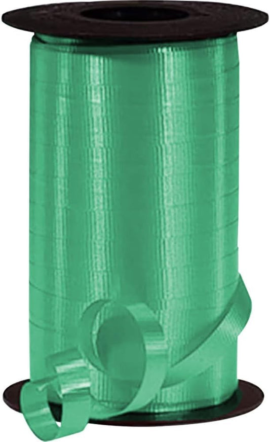 PMU Curling Ribbon - Crimped Texture Curling Ribbons for Gift Box Wrapping, Florist Flowers, Birthday Party Decorations, Festival Art Craft & Christmas Décor -Emerald Green 3/8 Inch X 250 Yards,Pkg/1
