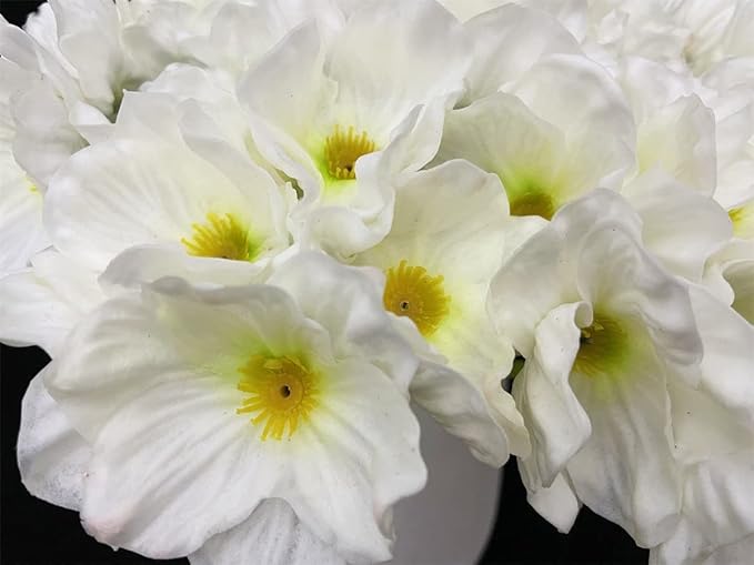 10 PCS High Quaulity Fresh Artificial Mini Real Touch PU/ latex Corn Poppies Decorative Silk fake artificial poppy flowers for Wedding holiday Bridal Bouquet Home Party Decor bridesmaid (White)