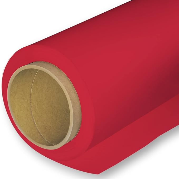 HuaMei Seamless Photography Background Paper, Photo Backdrop Paper #93 Arctic White (6.8x16 Feet, Scarlet)
