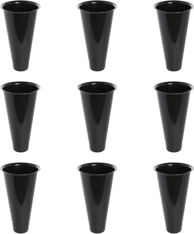 Flower Display Stand with 9 Buckets, 3 Layer Metal Plant Stand Indoor with Wheels, Heavy Duty Moving Flower Cart Flower Rack for Outdoor Patio, Garden, Florist