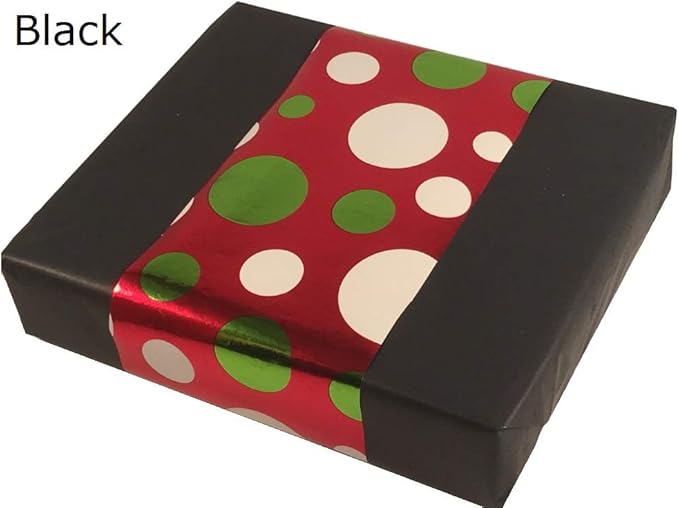 Ocean Tides 500 Sheets (14 x 20 Inches) Christmas Wrapping Paper – Gift Wrapping Tissue Paper Bulk for Crafts, Birthdays, & Holidays – Colored Tissue Papers for Gift Bags & Decorations, Black