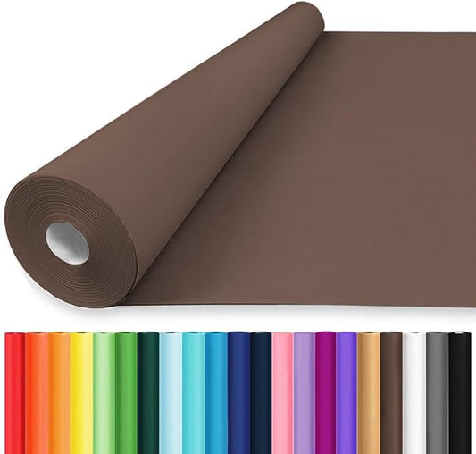 Vanhench 36" x 2520" (210') Rich Chocolate Brown Wrapping Paper, Art Kraft Paper for Bouquet Flower Crafts & Packing, Ideal for Birthday, Poster, Bulletin Board, Floor Covering and Table Runner