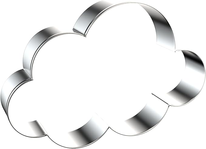 Cloud Cookie Cutter Set Large - 5 Inch, 4 Inch, 3 Inch, 2 Inch - 4 Pieces Cookie Cutters Shapes Sandwich Fondant Biscuit Clay Molds - Stainless Steel