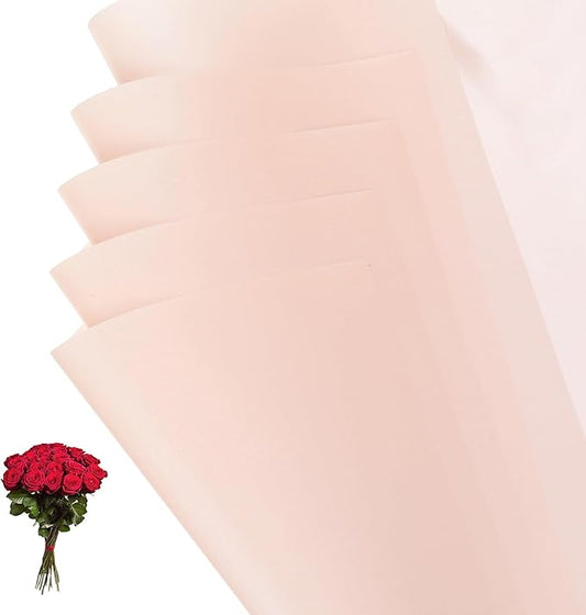 PATIKIL 22.8 x 22.8 Inch Flower Wrapping Paper, 20 Pcs Iridescent Double Sided Florist Bouquet Packaging Waterproof Florist Supplies DIY Crafts Gift Packaging Gift Box Wedding, Pink