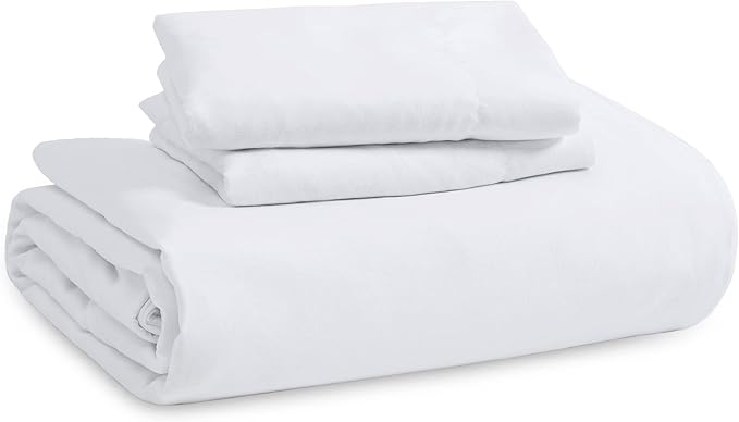 Bedsure White Duvet Cover Full Size - 3 Pieces Prewashed Extra Soft Cotton-Like Bedding Set, Includes 1 Duvet Cover 80x90 Inches with Zipper Closure & 2 Pillow Shams, Comforter Not Included