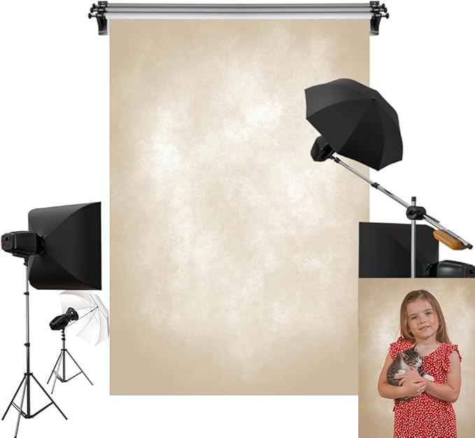 Kate 6.5x6.5ft/2x2m Light Yellow Backdrop Cream Abstract Texture Portrait Photography Background Photo Studio Props