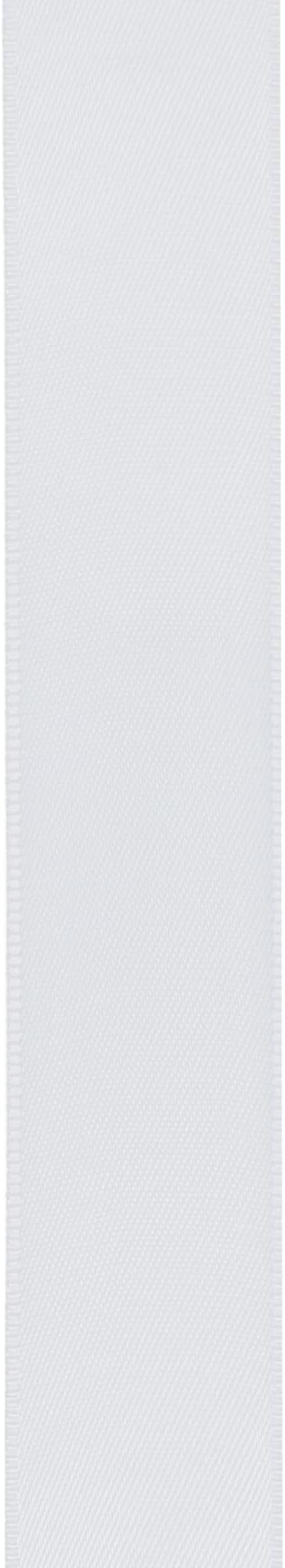 LIUYAXI White Satin Ribbon, Double Faced 5/8" X Continuous 25 Yards Ribbons Perfect for Gift Wrapping Bows Bouquet Wedding Craft and More