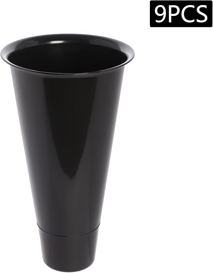 DYRABREST Flower Display Stand with Buckets, Black 3 Layers Metal Plant Stand with 9 Pieces Buckets, Moving Florist Bouquet Shelf for Fresh Flower Shop, for Patio Garden, Outdoor Flower Pop-Up Events