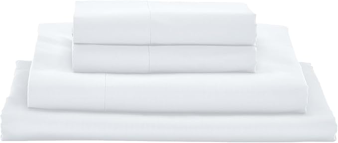 MyPillow Giza Dreams Bed Sheets, 100% Certified Giza Egyptian Cotton, Deep Pocket, Sateen Weave [Twin, White]