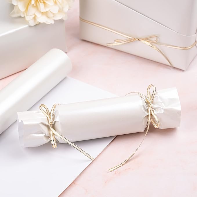 RUSPEPA Off White Metallic Wrapping Paper - Solid Color Matte Paper Perfect for Wedding, Birthday, Christmas, Baby Shower - 17 Inches X 32.8 Feet
