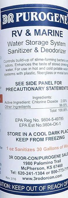 BayTec Containers 4oz Drinking Water Preserver Purog for Long-Term Storage of Drinking Water