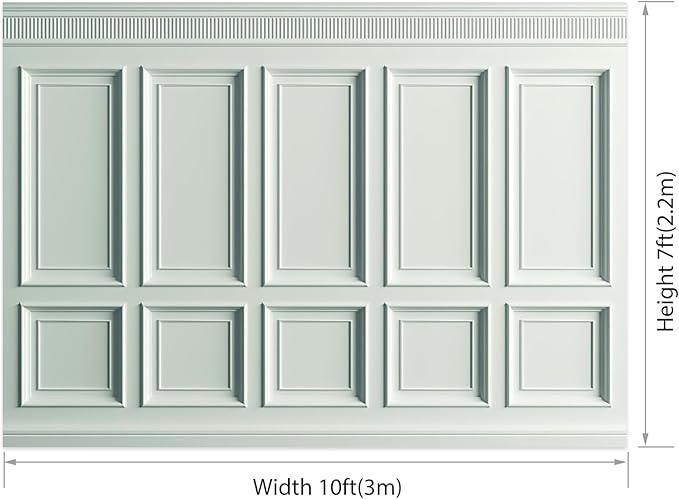 AOFOTO Vintage Room Inside Backdrop Classic French Frame Light Green Walls Photo Background for Wedding Bridal Shower Party Banner Home Headboard Decor Wall Photo Studio Booth Props 10x7ft