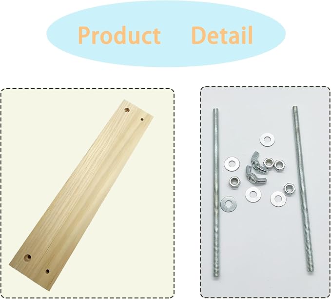 Wooden Bookbinding Press, 15x1.5 Inch Book Press, Book PressBookbinding, Flat Paper Press Machine for Daily Document Organization, Handmade DIY Projects