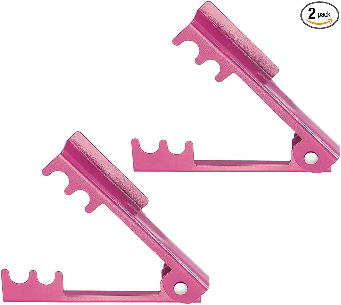 HARFINGTON 2pcs Rose Thorn Stripper Tool 5.5" Metal Flower Thorn Leaf Remover Flower Stem and Leaf Stripping for Gardening Home Florist Arrangement, Pink