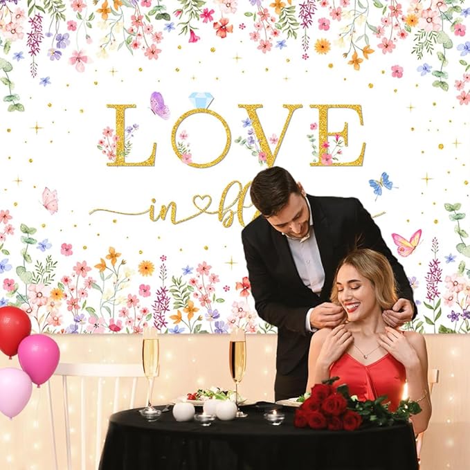 Custom Bridal Shower Decorations Backdrop Wildflower Wedding Shower Background Lower Floral Engagement Wedding Bachelorette Party Decor Supplies Photo Booth Props