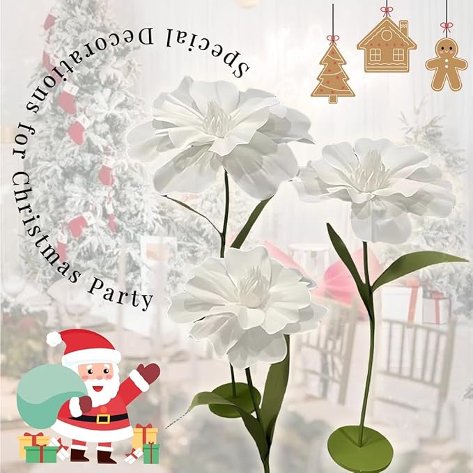 Giant Artificial Flower, 4.6ft Large EVA Flower Backdrop Decorations for Wedding Birthday Christmas Party Photography Shop Window Home Decor Props, Champagne