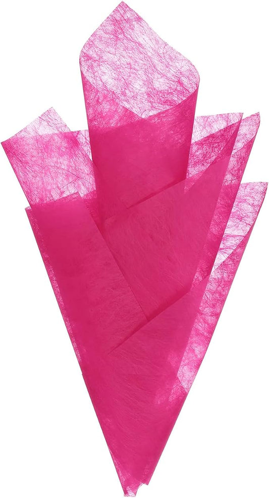 PATIKIL 11.8 inches Tissue Flower Wrapping Paper, 120 Sheets Waterproof Floral Bouquet Wraps Gift Packaging Tissue for Party Birthday Wedding Holiday Decorations Crafts, Rose Red
