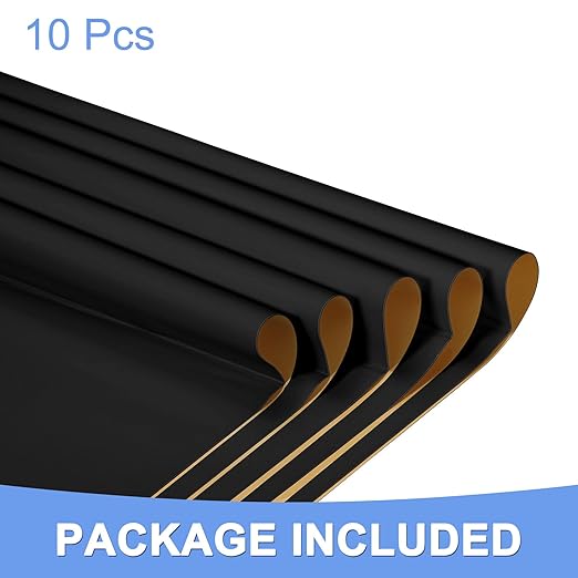 Double Sided Color Flower Wrapping Paper - 10 Sheet Waterproof Floral Bouquet Wrapping Paper Fits for Wedding Graduation Gifts - (22.8x22.8 Inch, Black/Gold)