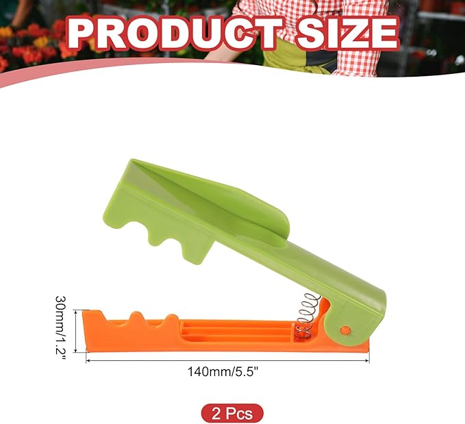 HARFINGTON Rose Thorn Stripper Tool 5.5" ABS Plastic Flower Thorn Leaf Remover Flower Stem and Leaf Stripping for Gardening Home Florist Flower Arrangement, Orange Green