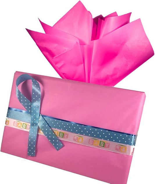 Ocean Tides 500 Sheets (14 x 20 Inches) Christmas Wrapping Paper – Gift Wrapping Tissue Paper Bulk for Crafts, Birthdays, & Holidays – Colored Tissue Papers for Gift Bags & Decorations, Pink