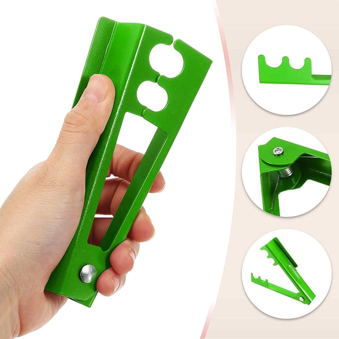 HARFINGTON 2pcs Rose Thorn Stripper Tool 5.5" Metal Flower Thorn Leaf Remover Flower Stem and Leaf Stripping for Gardening Home Florist Arrangement, Green